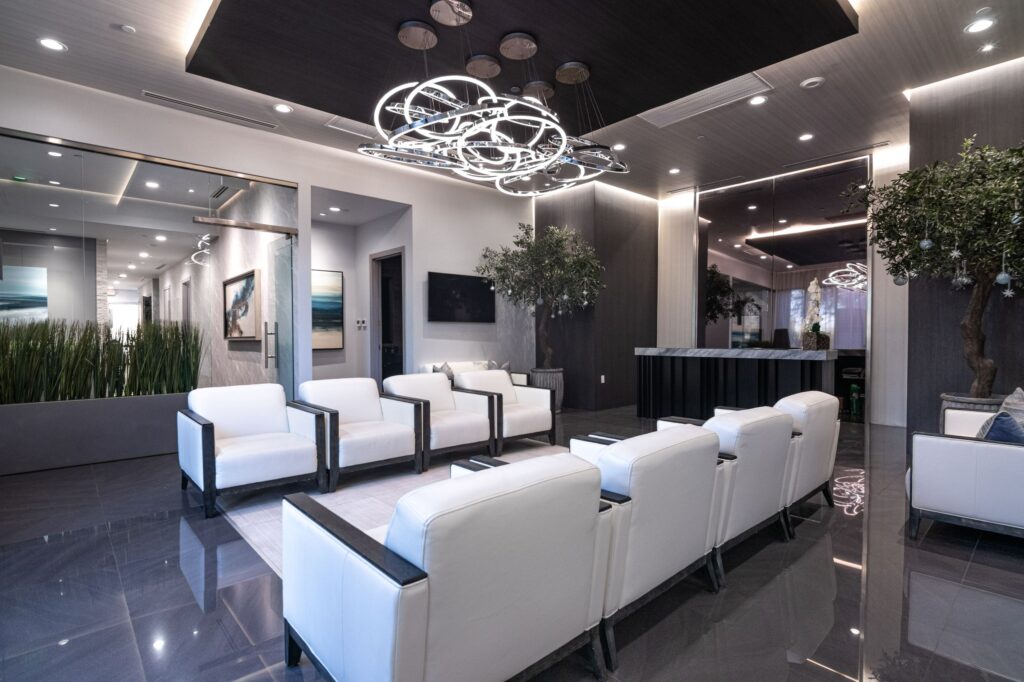 Dr. Marc Malek Plastic Surgery entrance and lobby - outpatient ambulatory surgery centers